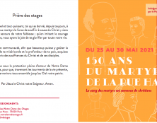 150e anniversaire du martyre de Mgr Darboy et ses compagnons