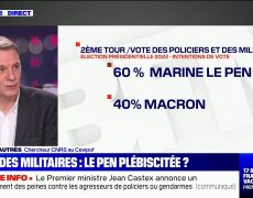 44 % des policiers et des militaires voteraient Marine Le Pen au 1er tour et plus de 60% au second tour