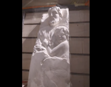 Sculpture sur pierre de St Joseph pour l’église Notre-Dame de Grâce de Passy