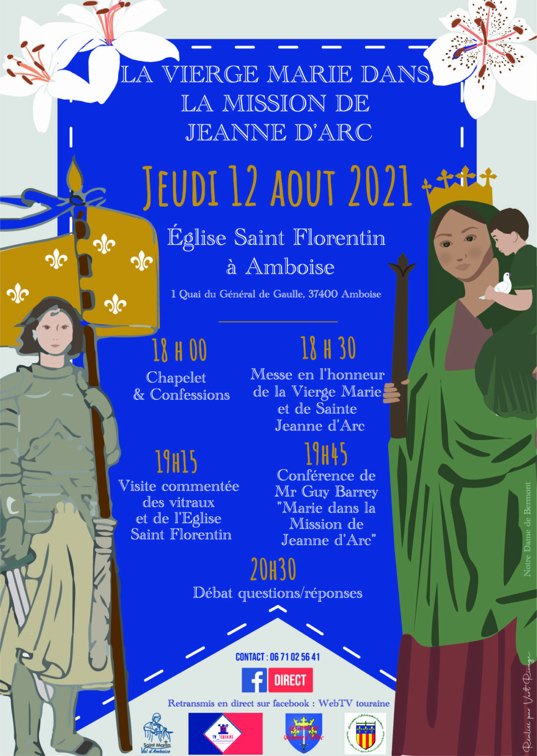 La Vierge Marie dans la mission de Jeanne d’Arc : le 12 août à Amboise