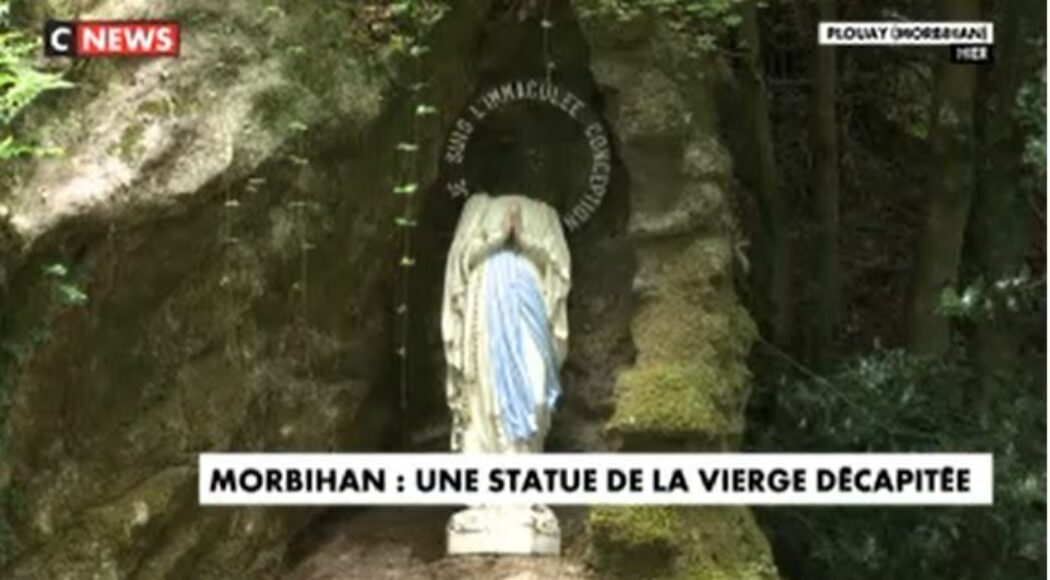 Une statue de la Sainte Vierge décapitée dans le Morbihan