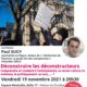 19 novembre : « Déconstruire les déconstructeurs » avec Paul Sugy