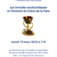 15 mars : conférence sur les miracles eucharistiques
