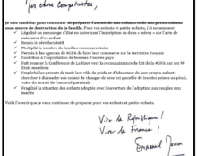 Traduction de la lettre d’Emmanuel Macron