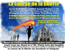 Course de la liberté de 700km de Notre-Dame du Rosaire à Lourdes au Sacré-Cœur de Paris