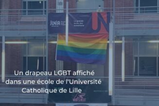 Un drapeau LGBT dressé dans une école de l’Université Catholique de Lille
