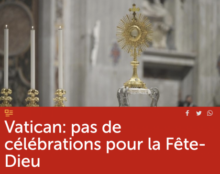 La Fête-Dieu est annulée [Addendum]
