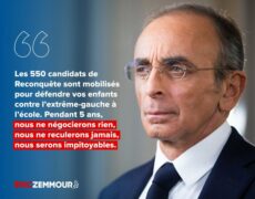 Eric Zemmour : ” Cette éducation destructrice s’opère à votre insu et en opposition à votre famille tout entière”