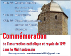 Journée d’amitié française dans le Midi Toulousain – Commémoration des victimes de la Révolution
