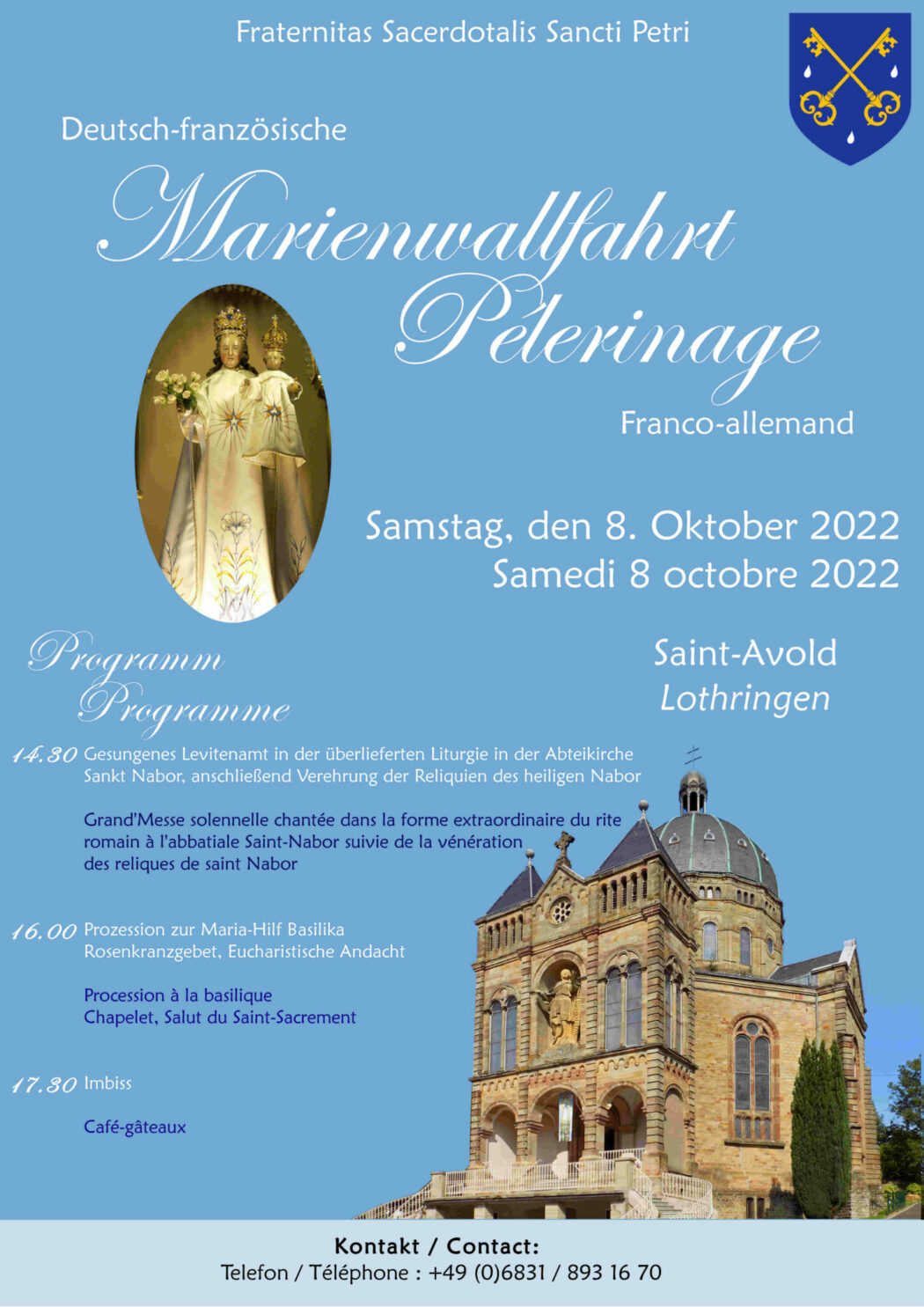 Pélerinage traditionnel marial de Saint-Avold (FSSP) – 8 octobre
