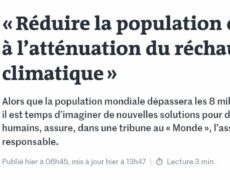 « Exterminer une partie de la population contribuerait à l’atténuation du réchauffement climatique »