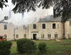 Incendie de l’abbaye Saint-Georges à Saint-Martin-des-Bois (Loir-et-Cher)