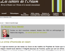 Paroles d’un docteur en droit musulman à propos du meurtre en islam : une sorte d’apothéose