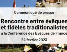 Des fidèles attachés à la messe traditionnelle reçus à la Conférence des évêques de France