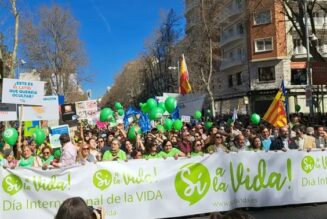 Manifestation pour la vie à Madrid