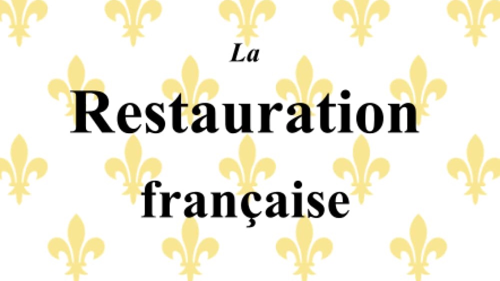 Quelques aspects économiques tirés de « La Restauration française » de Saint-Bonnet