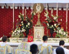 Dans l’Hostie sacrée, nous croyons que Vous êtes présent dans tout votre humanité (corps, sang, âme) et dans tout votre divinité