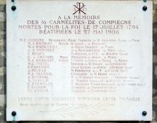 17 juillet, Bienheureuses Carmélites de Compiègne