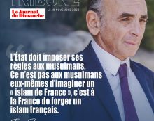 Éric Zemmour : « L’islam n’est compatible ni avec la République ni avec la France »