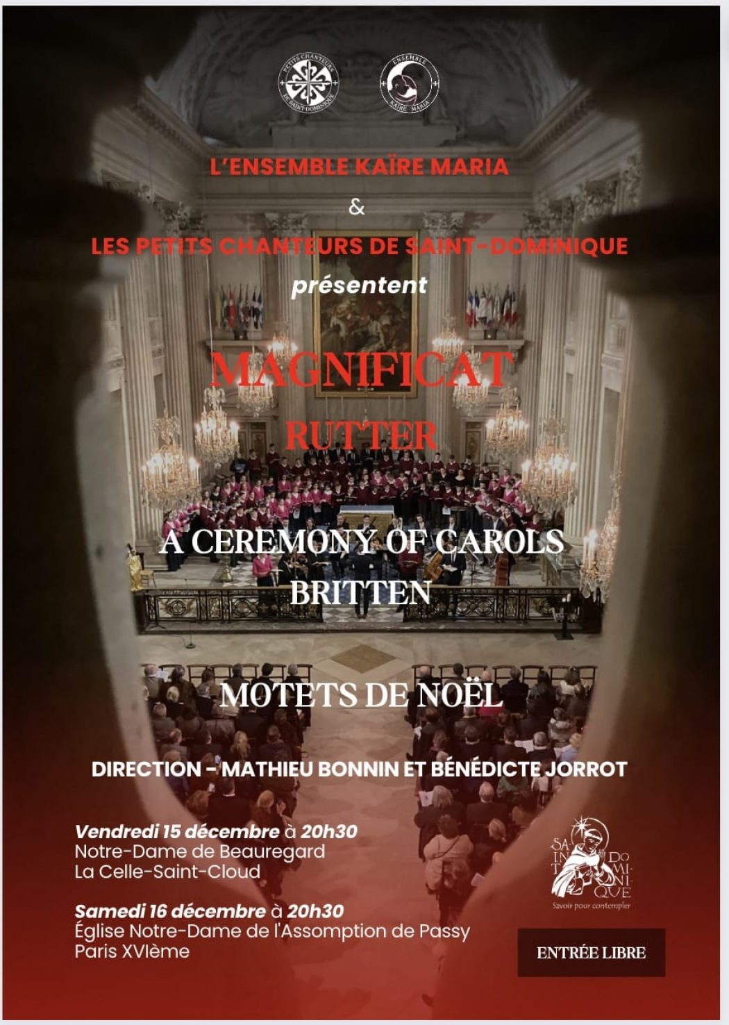 Concerts de Noël des deux choeurs de Saint-Dominique (Le Pecq, 78)