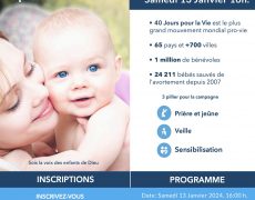 40 jours pour la vie à Paris : ça commence le 13 janvier