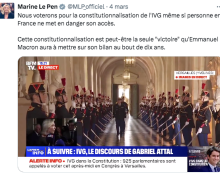 Le Rassemblement National devient fanatique de l’avortement