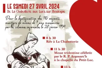 Pèlerinage annuel aux Lucs-sur-Boulogne, le 27 avril
