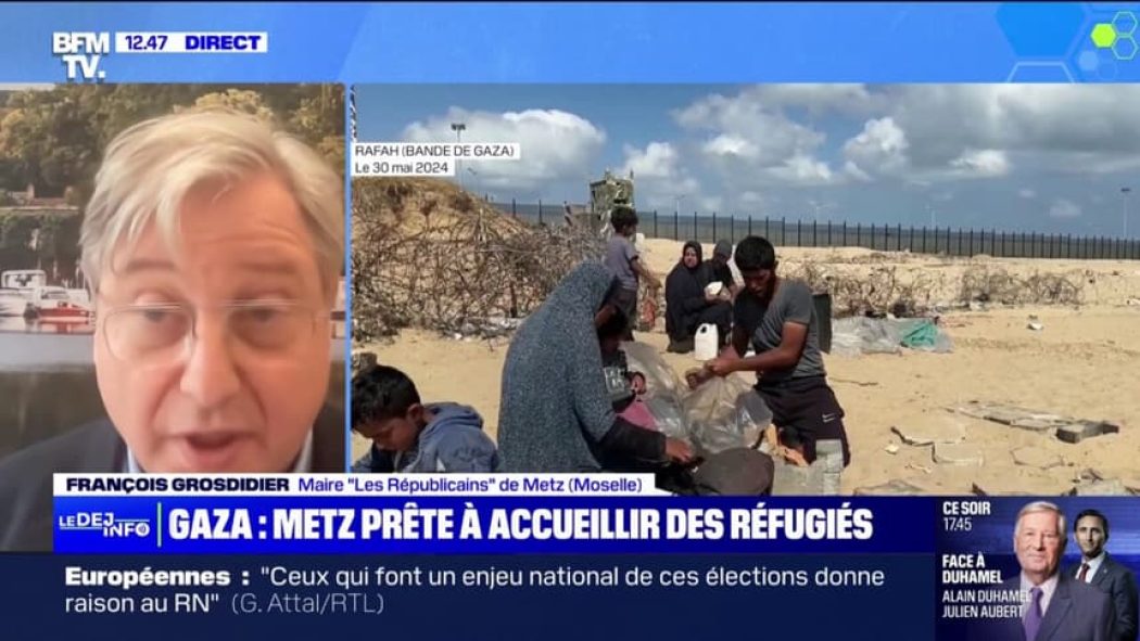 Le maire de Metz (LR-LC-UDE), François Grosdidier, est prêt à accueillir des réfugiés palestiniens