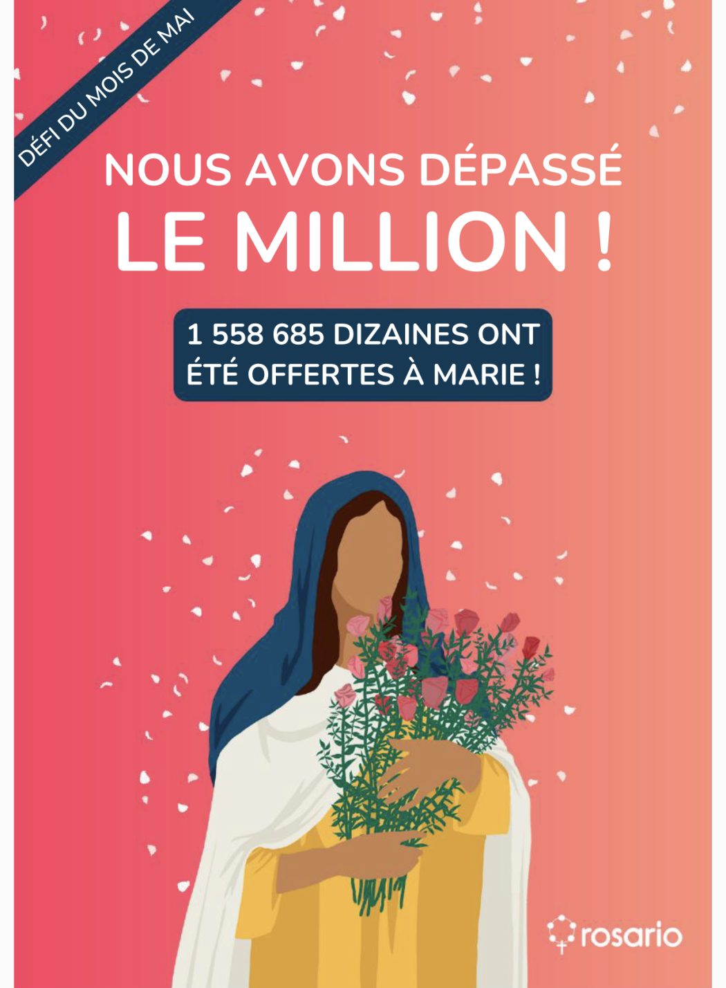 Le Défi « 1 Million de Roses pour Marie » a dépassé son objectif