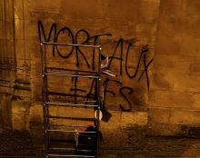 Une église taguée par la gauche à Bordeaux