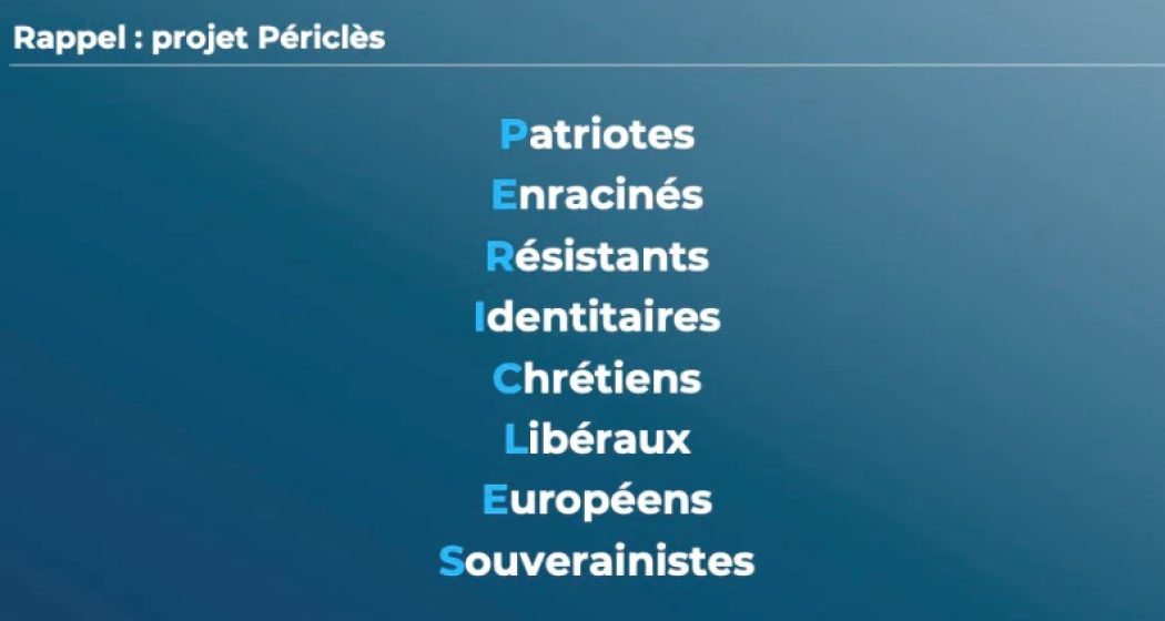 Périclès, pour soutenir les initiatives qui permettront de faire émerger un personnel politique de droite