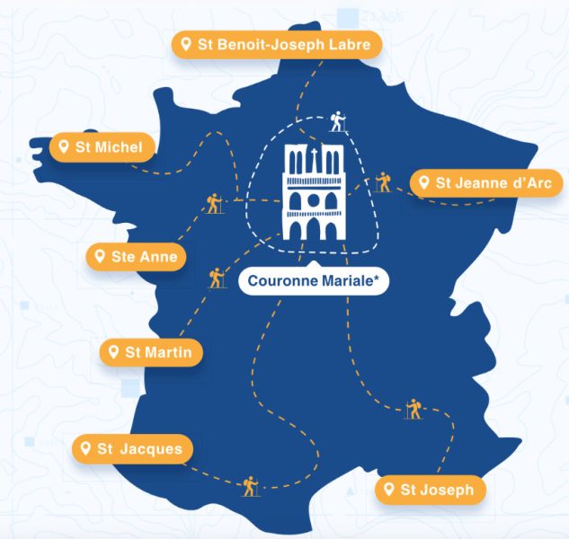 Les « 7 routes Notre-Dame »arriveront à Paris le 14 septembre