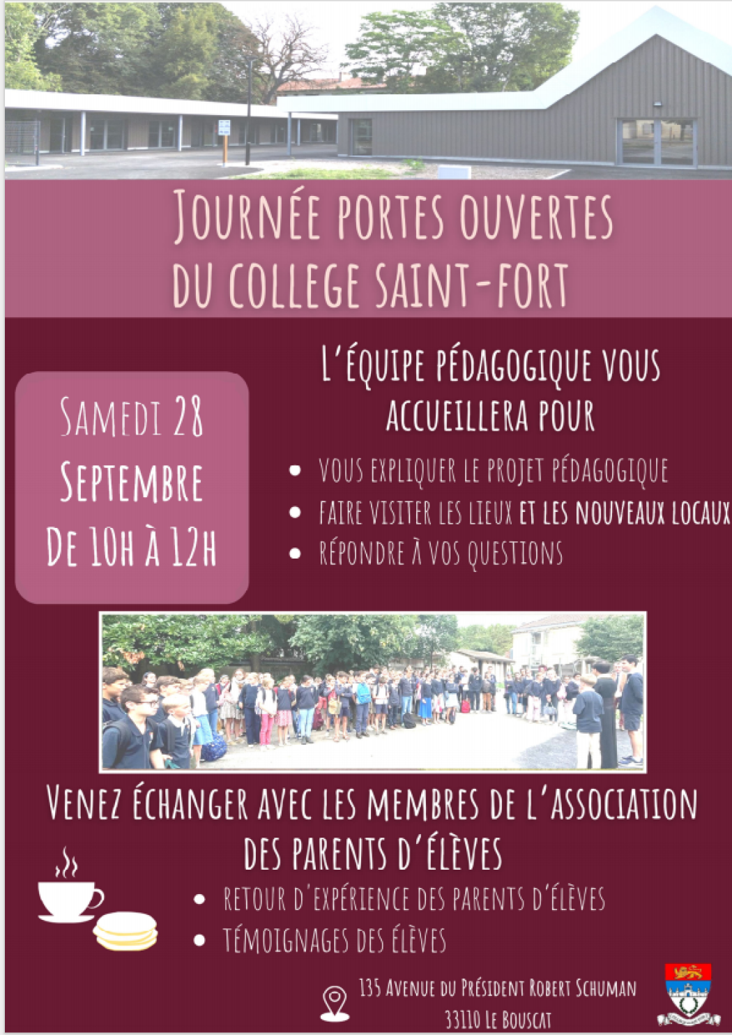 Portes-ouvertes du collège Saint-Fort samedi 28 septembre