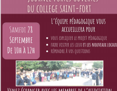 Portes-ouvertes du collège Saint-Fort samedi 28 septembre