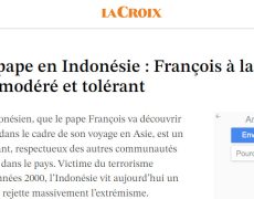 La Croix vante l’islam en Indonésie, “modéré et tolérant”