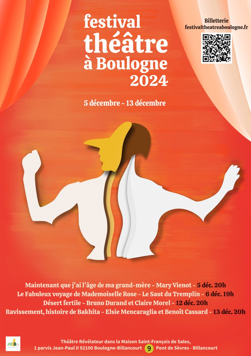 Festival Théâtre à Boulogne : Un seul en scène clownesque, un conte de Marie Noël, une comédie sur une entrée au couvent ou encore l’histoire de Bakhita