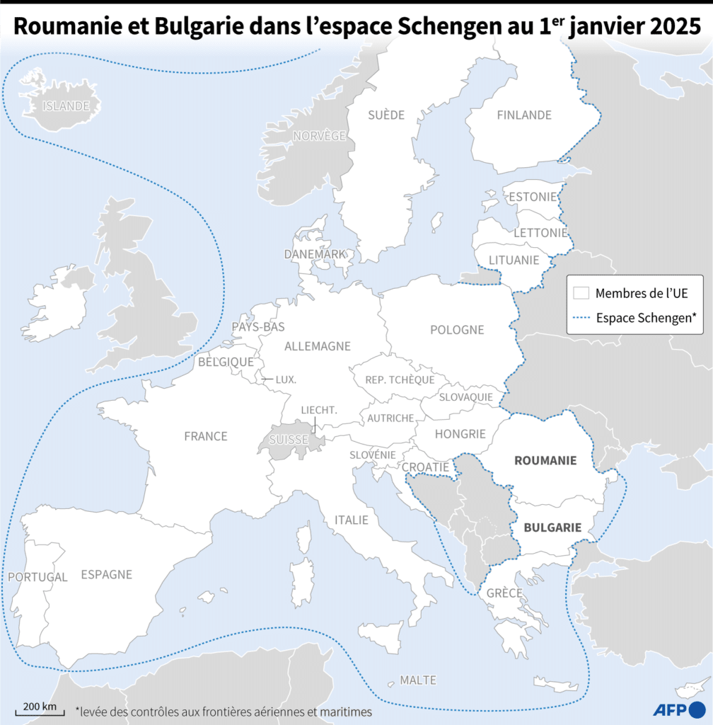 Les frontières de Schengen placées au niveau de la mer Noire