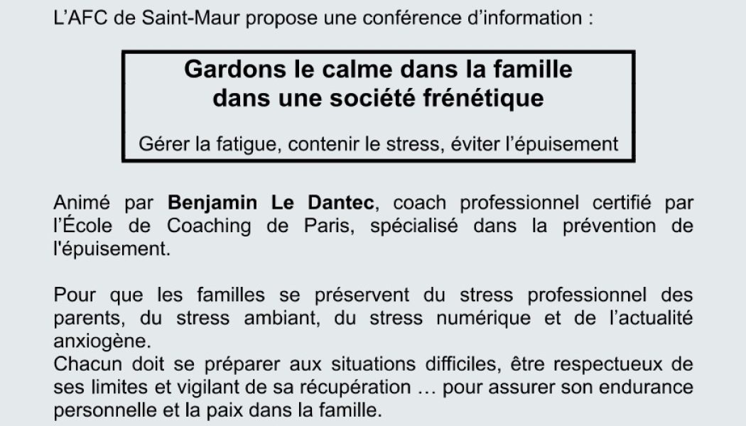 Réunion d’information sur le stress et l’épuisement