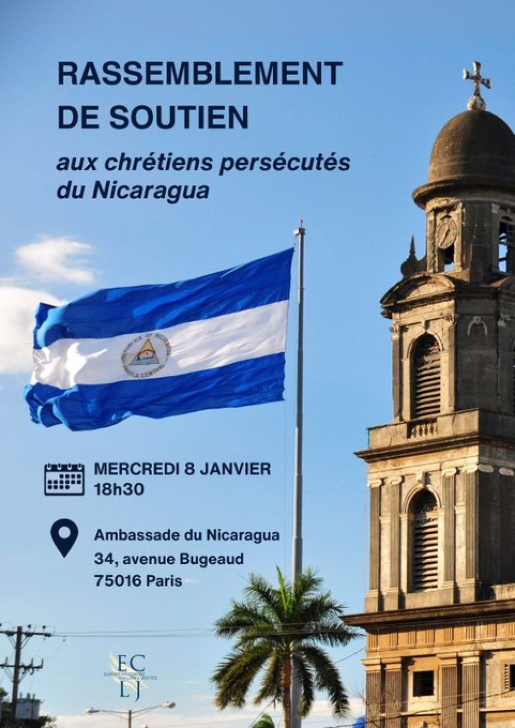 Changement de lieu de la manifestation en soutien aux chrétiens du Nicaragua