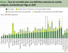 Le taux de suicide encore en hausse. Chez les jeunes, le suicide constitue la deuxième cause de mortalité