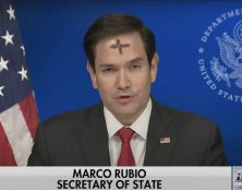 Le Secrétaire d’État Marco Rubio donne un entretien après la messe des cendres