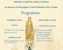 Des Lys pour Sainte Anne : du 30 mai au 1er juin, venez célébrer le 400e anniversaire des apparitions de Sainte Anne en Bretagne