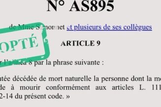 Loi sur l’euthanasie : Tuer est une mort naturelle !