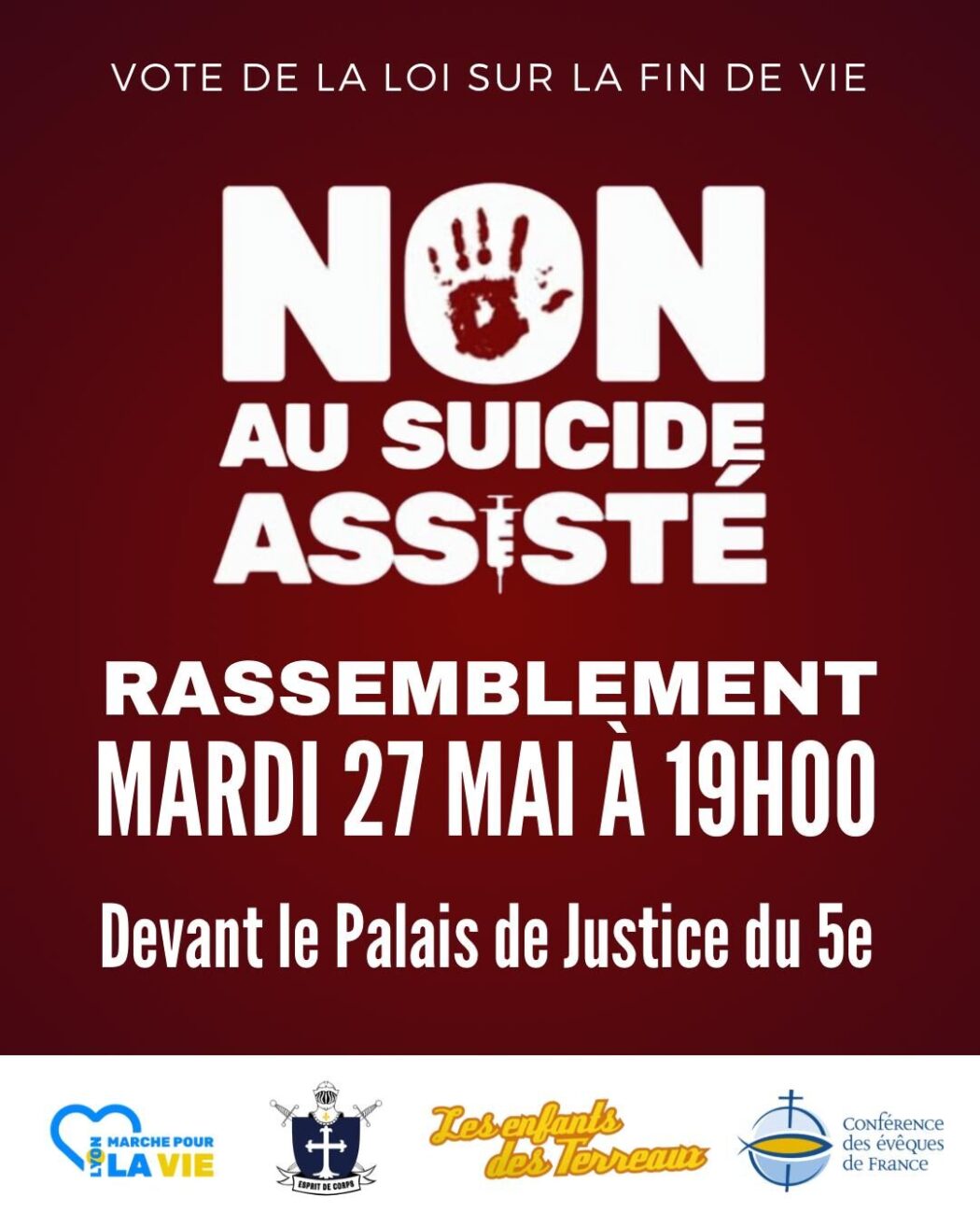 27 mai : rassemblement à Lyon contre l’euthanasie