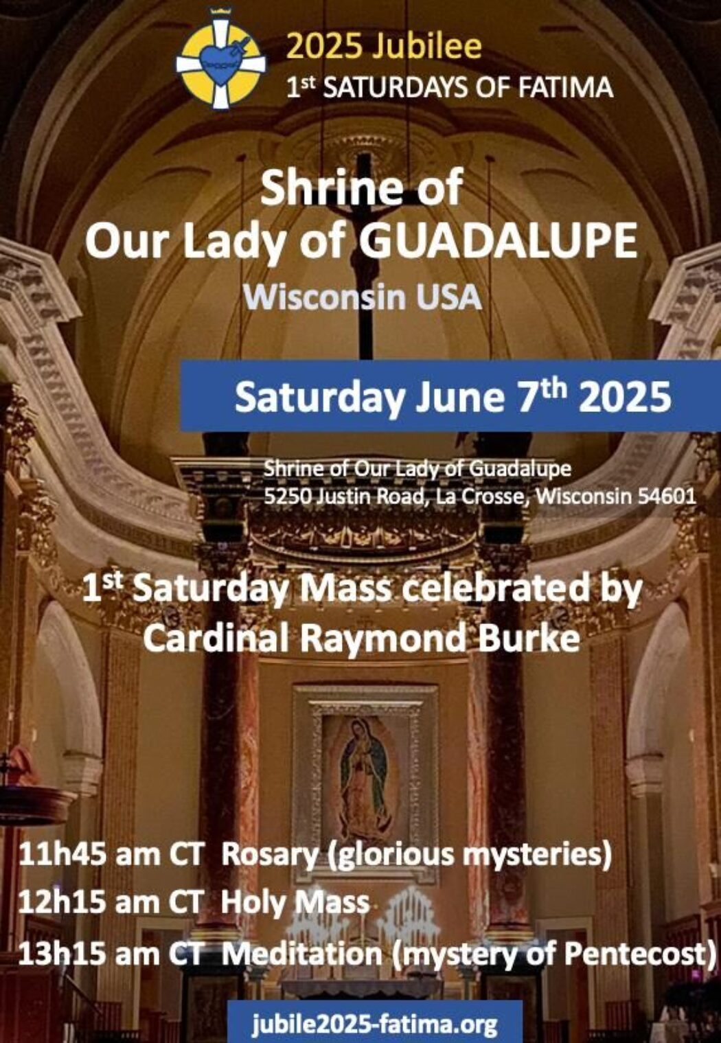Premier samedi du mois de juin avec Notre-Dame de Guadalupe