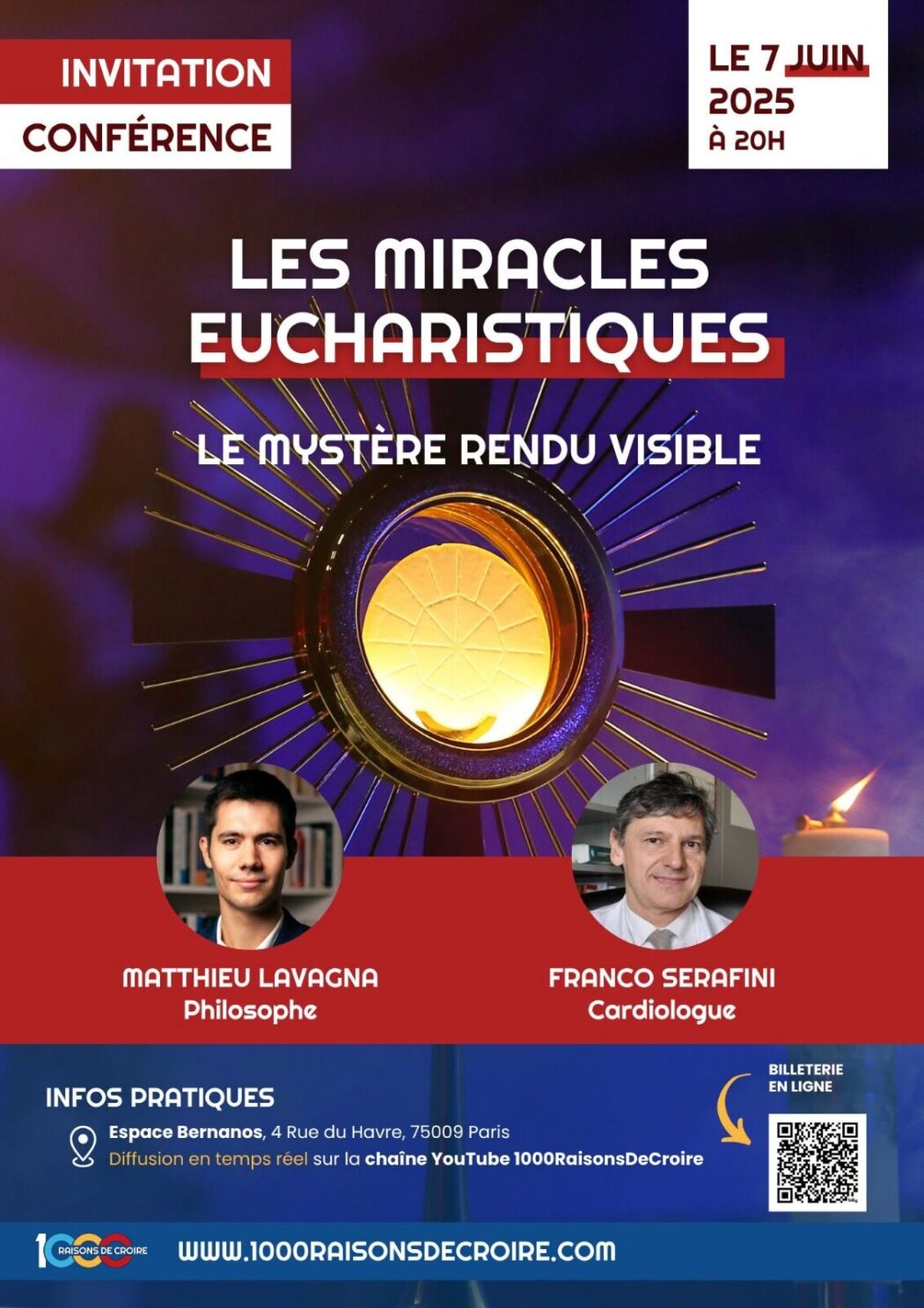 7 juin: conférence sur les miracles eucharistiques à l’Espace Bernanos