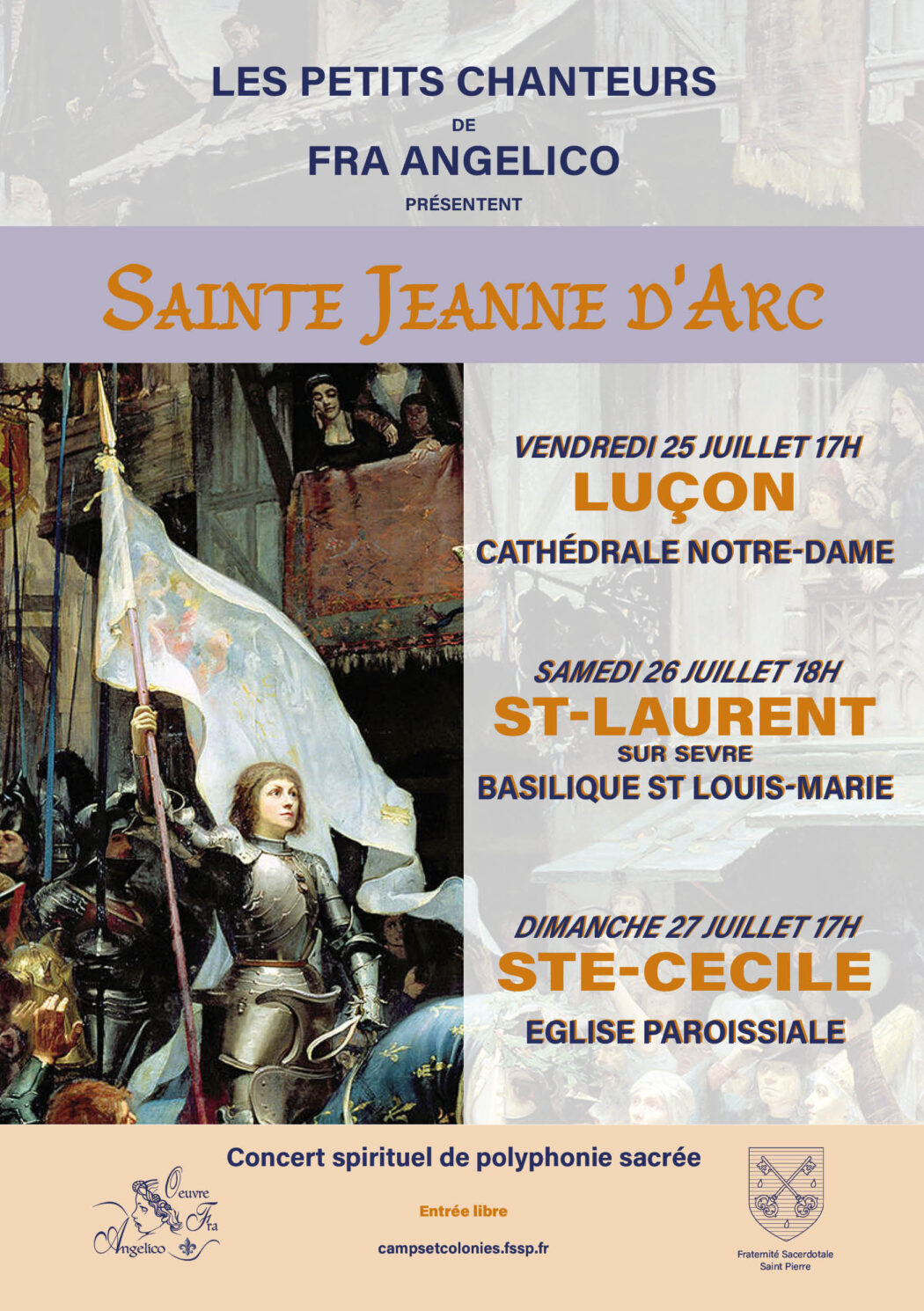 25-26-27 juillet : Concert spirituel des petits chanteurs de Fra Angelico