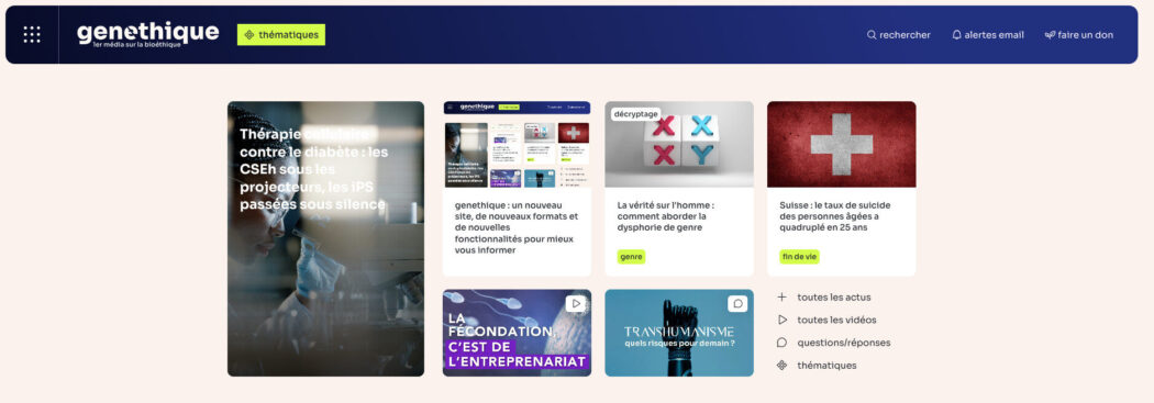 Le site Gènéthique.org fait peau neuve