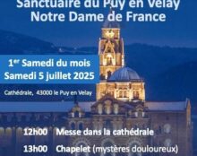 Septième 1er samedi du mois du jubilé: 5 juillet 2025 au Puy en Velay