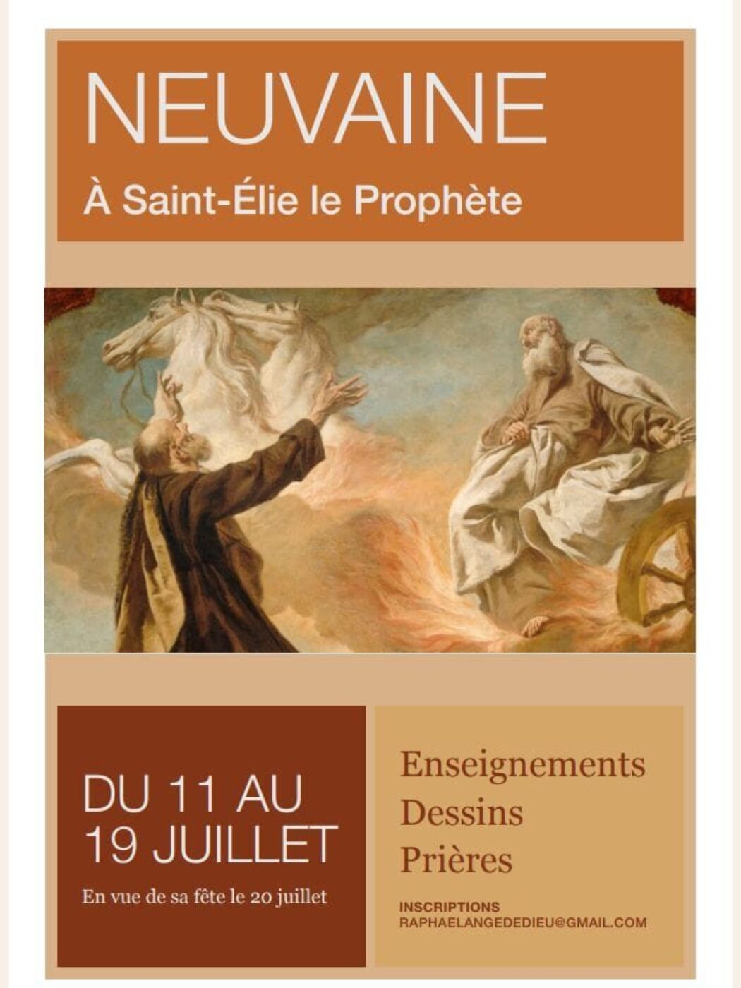Neuvaine à saint Elie le Prophète